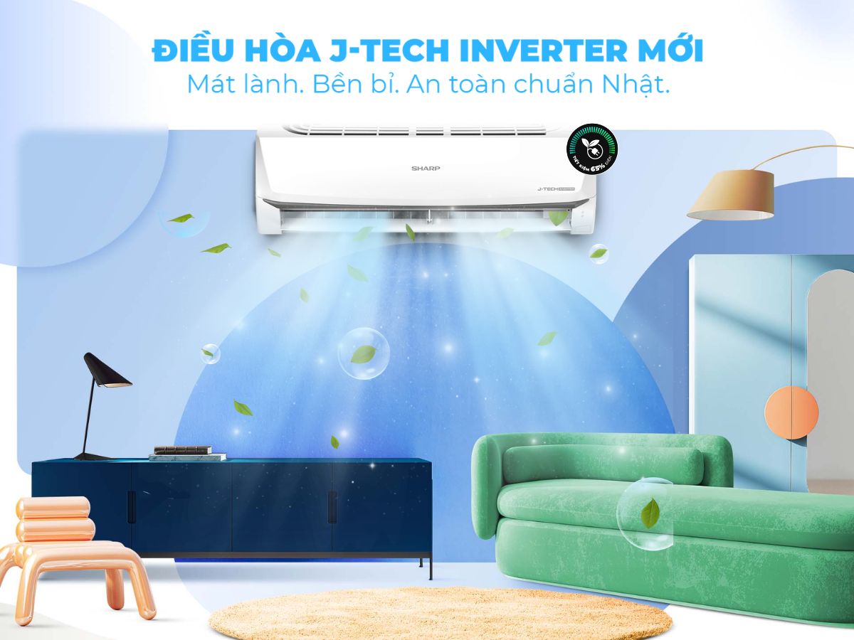 Máy lạnh Sharp Inverter AH-X18ZEW 2.0 HP xuất xứ Thái Lan