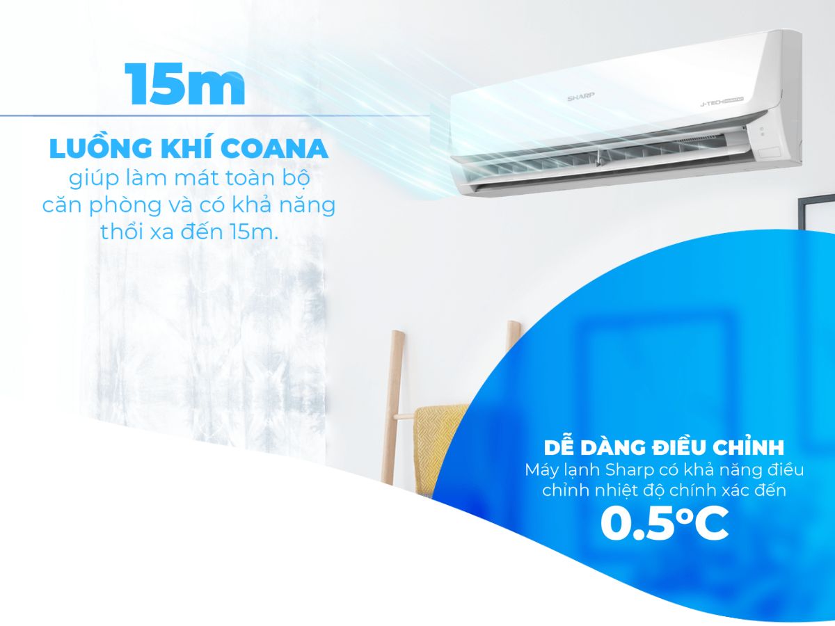 Máy lạnh Sharp Inverter AH-X18ZEW 2.0 HP xuất xứ Thái Lan