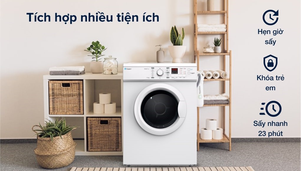 Máy sấy quần áo thông hơi Casper TD-72VWD 7.2kg