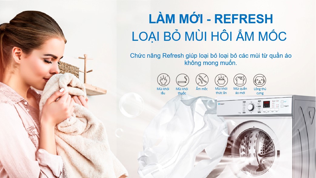 Máy sấy quần áo thông hơi Casper TD-72VWD 7.2kg