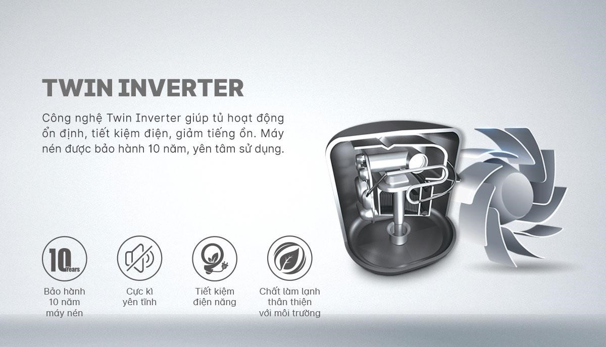 Tủ lạnh ngăn đông trên AQUA Inverter AQR-T238FA 211 lít