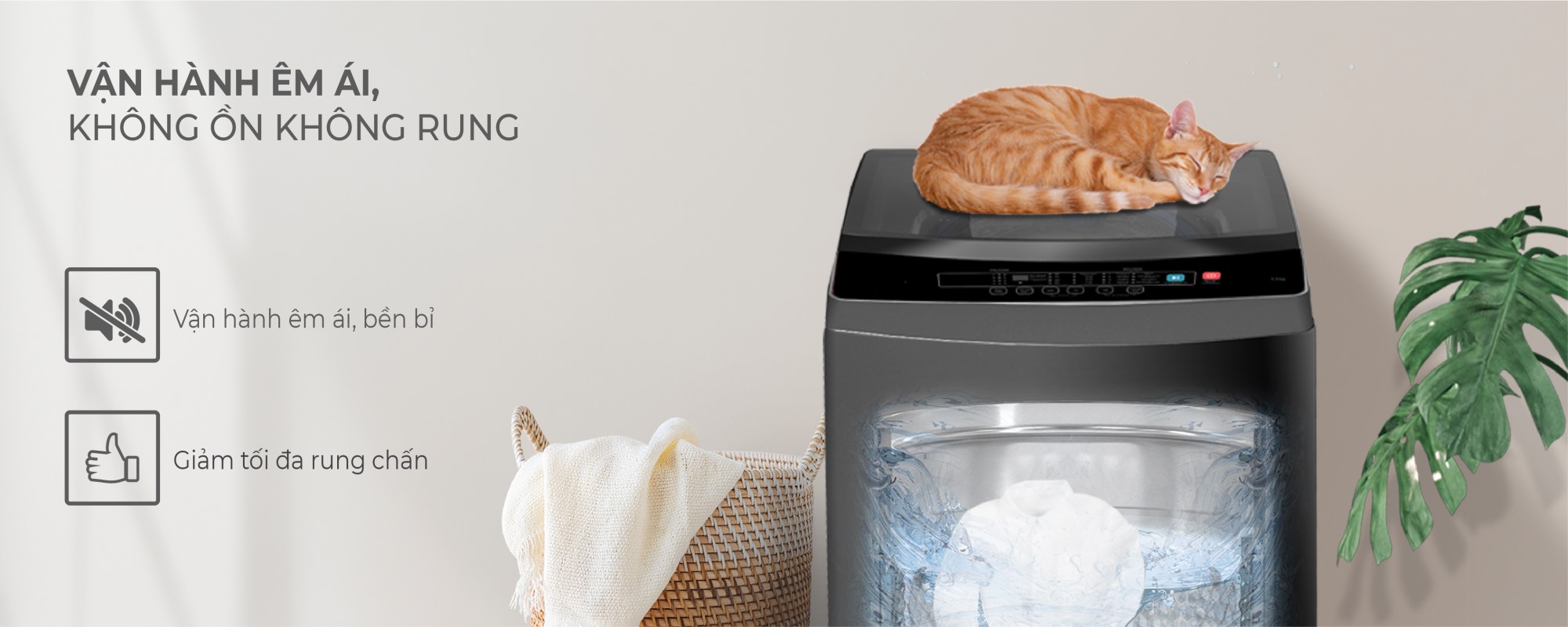 Máy giặt cửa trên Casper Inverter WT-75N70BGA 7.5kg