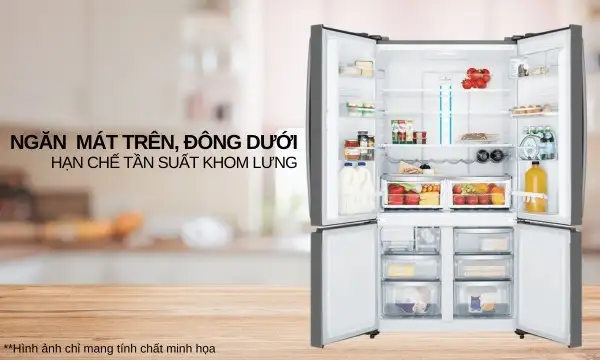 Tủ lạnh 4 cánh Inverter UltimateTaste 700 - Xám đậm, 541L, EQE6000A-B Tủ lạnh Electrolux Inverter 541 lít EQE6000A-B